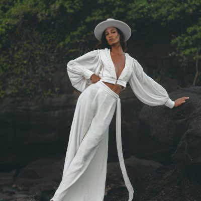 Off White Linen Pants Organic Boho For Women